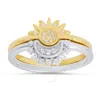 Kylie Harper Sterling Silver Two-tone Sun/moon 2pc Stackable Ring Set In Two Tone