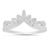 Kylie Harper Sterling Silver Vintage Floral V Ring