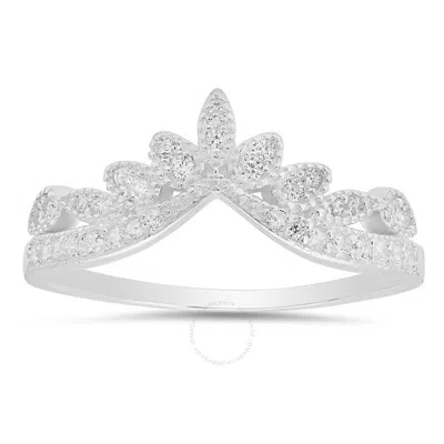 Kylie Harper Sterling Silver Vintage Floral V Ring