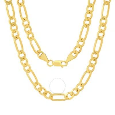 Kylie Harper Thick/heavy Men's Italian 14k Gold Over Silver Figaro Chain - 22"-24" In Gold-tone