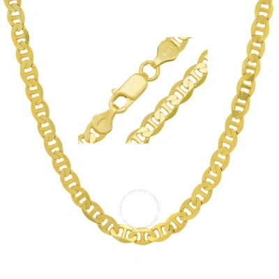 Kylie Harper Thick/heavy Men's Italian 14k Gold Over Silver Mariner Chain - 22"-24" In Gold-tone