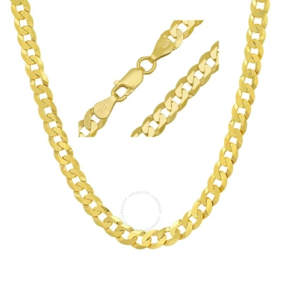 Kylie Harper Thick/heavy Men's Italian 14k Gold Over Silver Miami Cuban Curb Chain - 22"-30" In Gold-tone