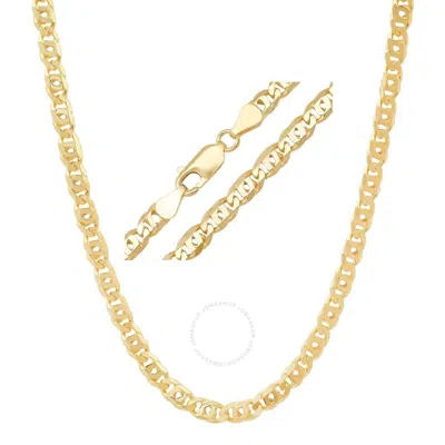 Kylie Harper Thick/heavy Men's Italian 14k Gold Over Silver Tiger Eye Chain Necklace - 22"-24" In Yellow