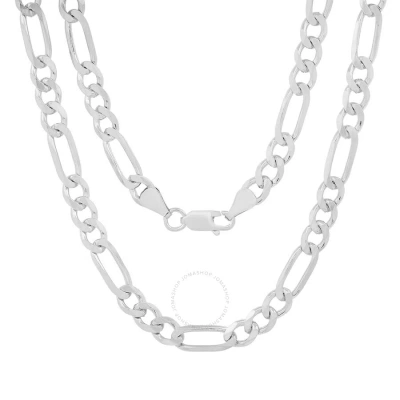 Kylie Harper Thick/heavy Men's Italian Silver Figaro Chain - 22"-24" In Silver-tone