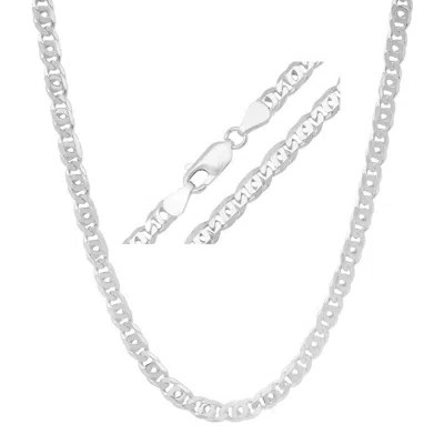 Kylie Harper Thick/heavy Men's Italian Silver Tiger Eye Chain Necklace - 22"-24"