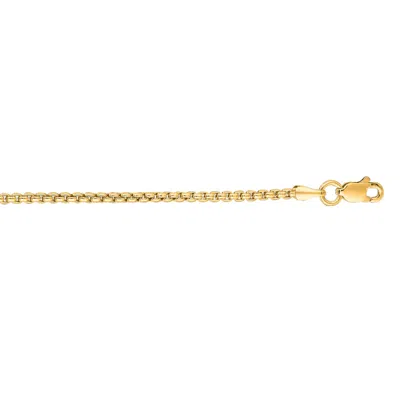 Kylie Harper Unisex 14k Gold 1.8mm Round Box Chain Necklace In ["gold Tone"]
