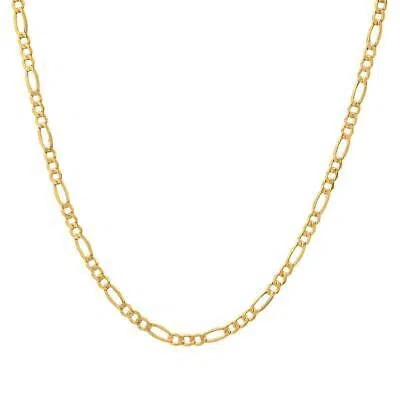 Pre-owned Kylie Harper Unisex 14k Yellow Gold 2.5mm Figaro Link Chain Necklace, 18" - 24"