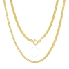 Kylie Harper Unisex Italian 14k Gold Over Silver Box Franco Chain - 18"-24" In Gold-tone