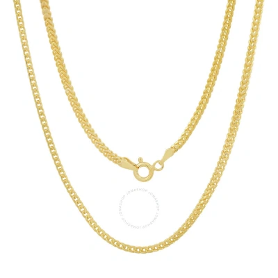 Kylie Harper Unisex Italian 14k Gold Over Silver Box Franco Chain - 18"-24" In Gold-tone