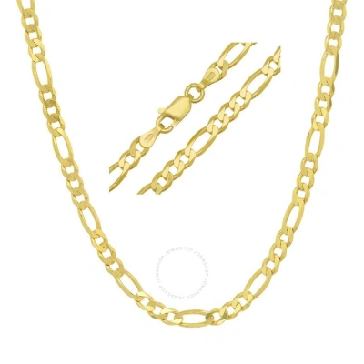 Kylie Harper Unisex Italian 14k Gold Over Silver Figaro Chain - 20"-24" In Gold-tone