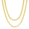 Kylie Harper Unisex Italian 14k Gold Over Silver Mariner Chain - 18"-24" In Gold-tone