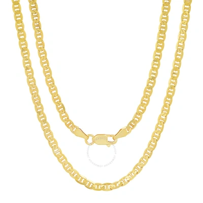 Kylie Harper Unisex Italian 14k Gold Over Silver Mariner Chain - 18"-24" In Gold-tone