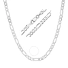 KYLIE HARPER KYLIE HARPER UNISEX ITALIAN STERLING SILVER FIGARO CHAIN - 20"-24"