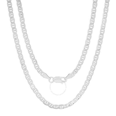 Kylie Harper Unisex Italian Sterling Silver Mariner Chain - 18"-24" In Silver-tone