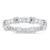 Kylie Harper Women's Diamond Cz "x" Stackable Eternity Band Ring In Sterling Silver In Silver
