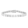 Kylie Harper Women's Emerald Cut Diamond Cz Tennis Bracelet In Sterling Silver In Metallic