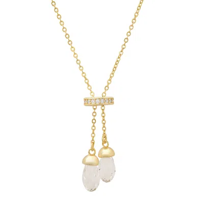 Kylie Harper Women's Gold Adjustable Tassel Lariat Necklace