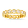 Kylie Harper Women's Gold Bezel-set Diamond Cz Eternity Band Ring In Gold
