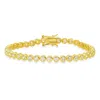 Kylie Harper Women's Gold Bezel Set Diamond Cz Tennis Bracelet In Gold