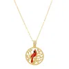 Kylie Harper Women's Gold Cardinal Tree Of Life Pendant Necklace In Gold