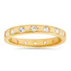 Kylie Harper Women's Gold Celestial Diamond Cz Stackable Eternity Band Ring In Gold