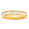 Kylie Harper Women's Gold Channel-set Round Cz Band Ring In Gold