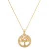 Kylie Harper Women's Gold Diamond Cz Tree Of Life Pendant Necklace In Gold