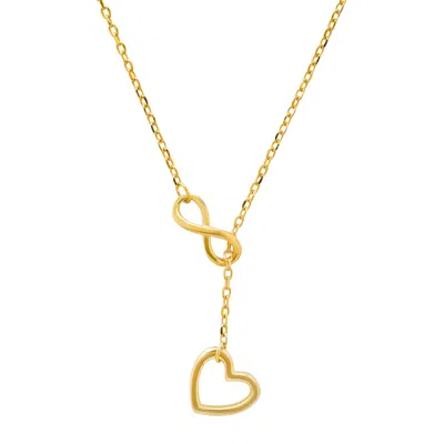 Kylie Harper Women's Gold Infinity Heart Y Necklace