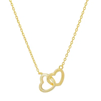 Kylie Harper Women's Gold 'interlocking Love' Hearts Necklace