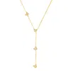Kylie Harper Women's Gold Mother Of Pearl Floating Butterfly Y Necklace