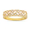 Kylie Harper Women's Gold Multi Cut Diamond Cz Band Ring In Gold