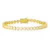 Kylie Harper Women's Gold Multi Cut Diamond Cz Tennis Bracelet In Gold
