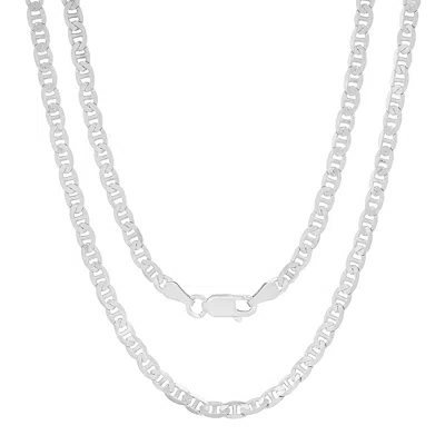 Kylie Harper Women's Italian Sterling Silver Petite 3.3mm Gucci/mariner Chain Necklace - Unisex - 18" - 24"