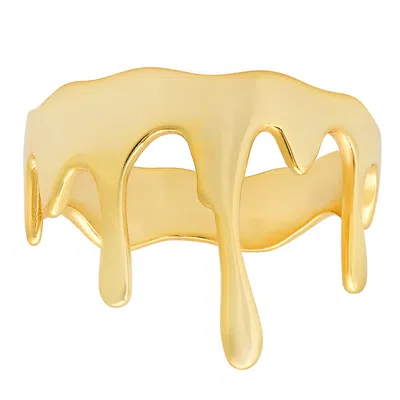 Kylie Harper Women's Melting Gold Statement Band Ring