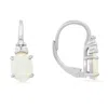 Kylie Harper Women's Opal And Cz Leverback Earrings In Sterling Silver In Silver