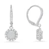 Kylie Harper Women's Opal Halo Leverback Earrings In Sterling Silver In Silver