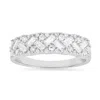 Kylie Harper Women's Petite Multi Cut Diamond Cz Band Ring In Sterling Silver In Metallic