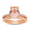 Kylie Harper Women's Rose Gold Morganite Stackable Ring Set In Gold
