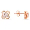 Kylie Harper Women's Rose Gold Petite Floral Morganite Stud Earrings In Gold