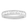 Kylie Harper Women's Sterling Silver Channel-set Round Cz Band Ring In Silver