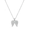 Kylie Harper Women's Sterling Silver Diamond Angel Wings Pendant In Metallic