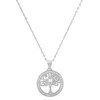 Kylie Harper Women's Sterling Silver Diamond Cz Tree Of Life Pendant Necklace In Silver