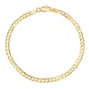 Kylie Harper Women's Unisex 7" 14k Italian Gold Miami Cuban Curb Chain Bracelet