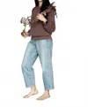 Kylie Paige Brooklyn Top Sweatshirt In Peppercorn