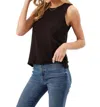 Kylie Paige Camille Flowy Tank Top In Black In Black