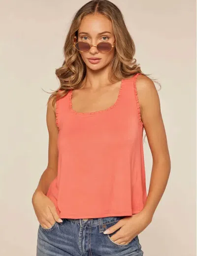 Kylie Paige Clara Tank Top In Coral In Pink