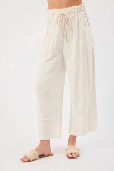 Kylie Paige Cora Linen Pant In Cream In White