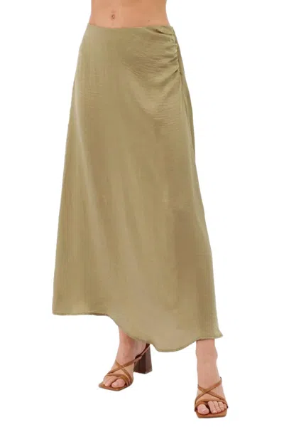 Kylie Paige Jana Midi Skirt In Sage In Multi