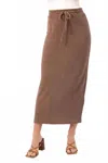 Kylie Paige Kaya Tie Waist Midi Skirt In Brown In Brown