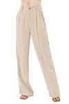 Kylie Paige Margo High Waist Trouser In Oak In Brown